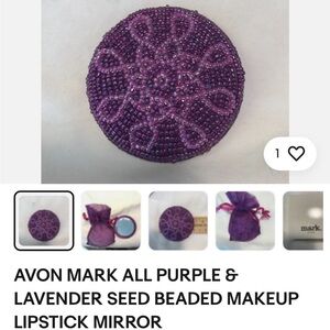 Vintage Avon purple/lavender make up mirror!